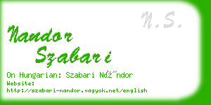 nandor szabari business card